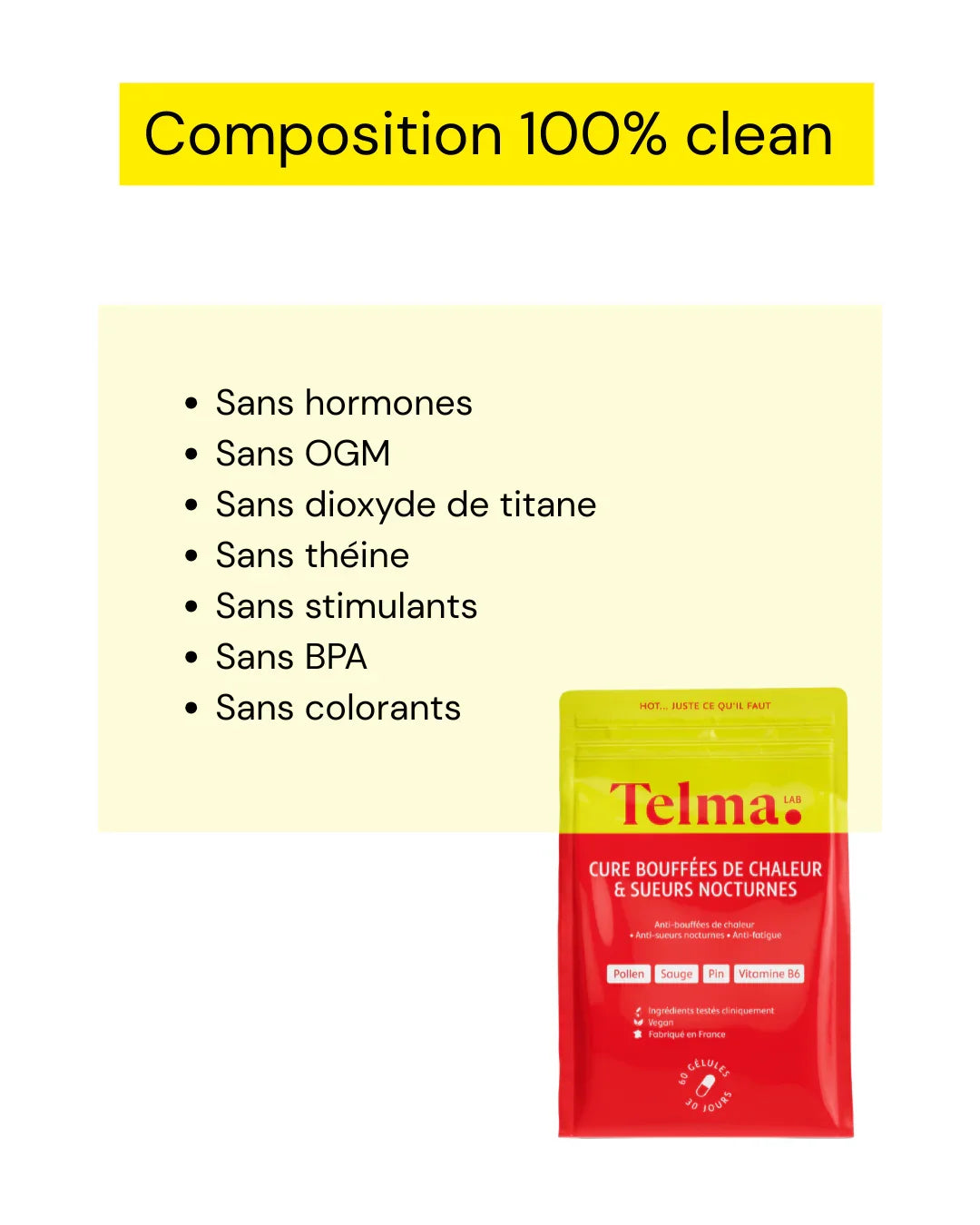 Cure bouffées de chaleur et sueurs nocturnes